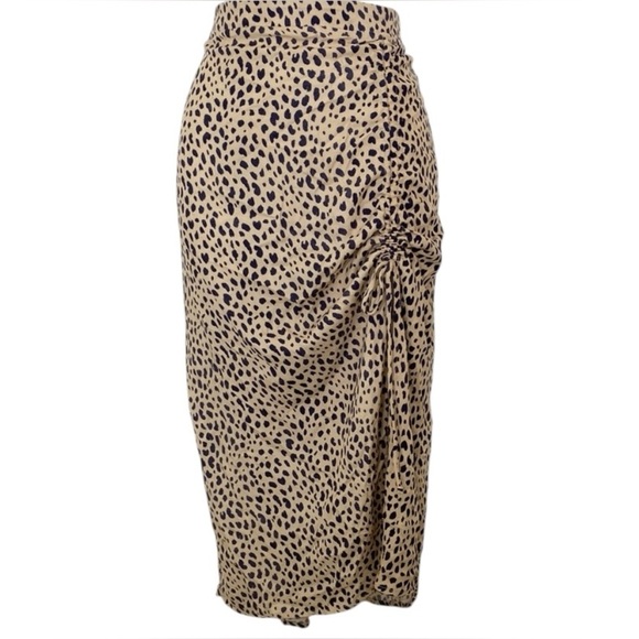 URBAN Romantics Tan and Brown Ruched Pencil Skirt Cocktail - Picture 1 of 7